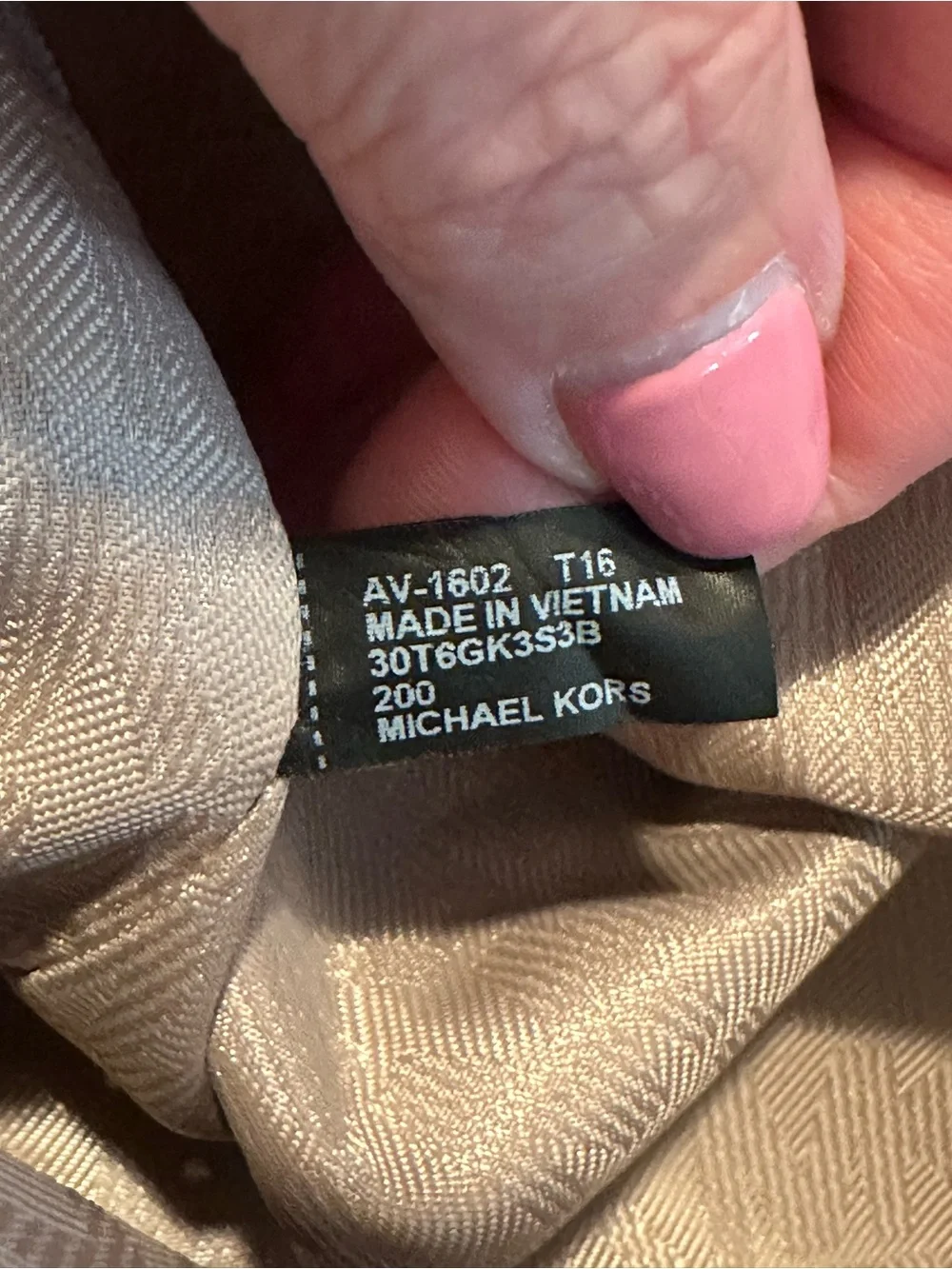 Michael Kors Brown MK Signature Dome Satchel with Tan Handles